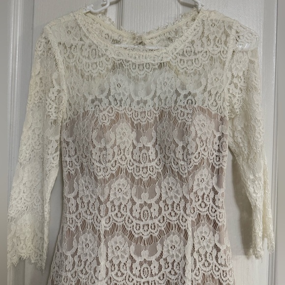 Betsy & Adam Lace Fit & Flare Dress - Size 2 - Picture 3 of 13